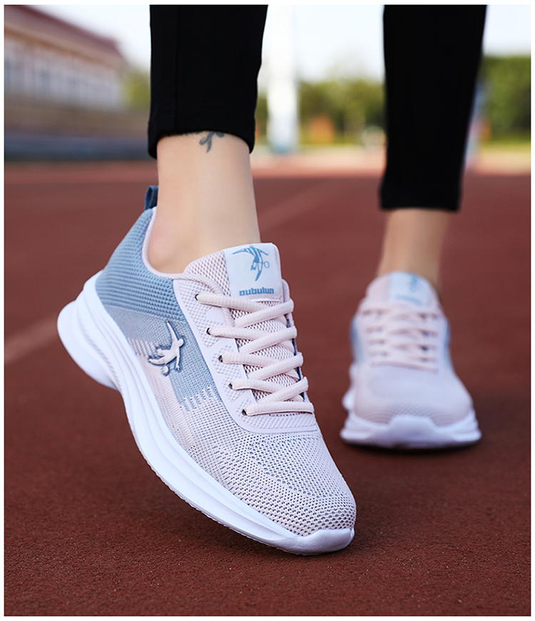 踏夏天超轻减震跑鞋女中学生中考800米专用跑步鞋透气轻便晨跑运动