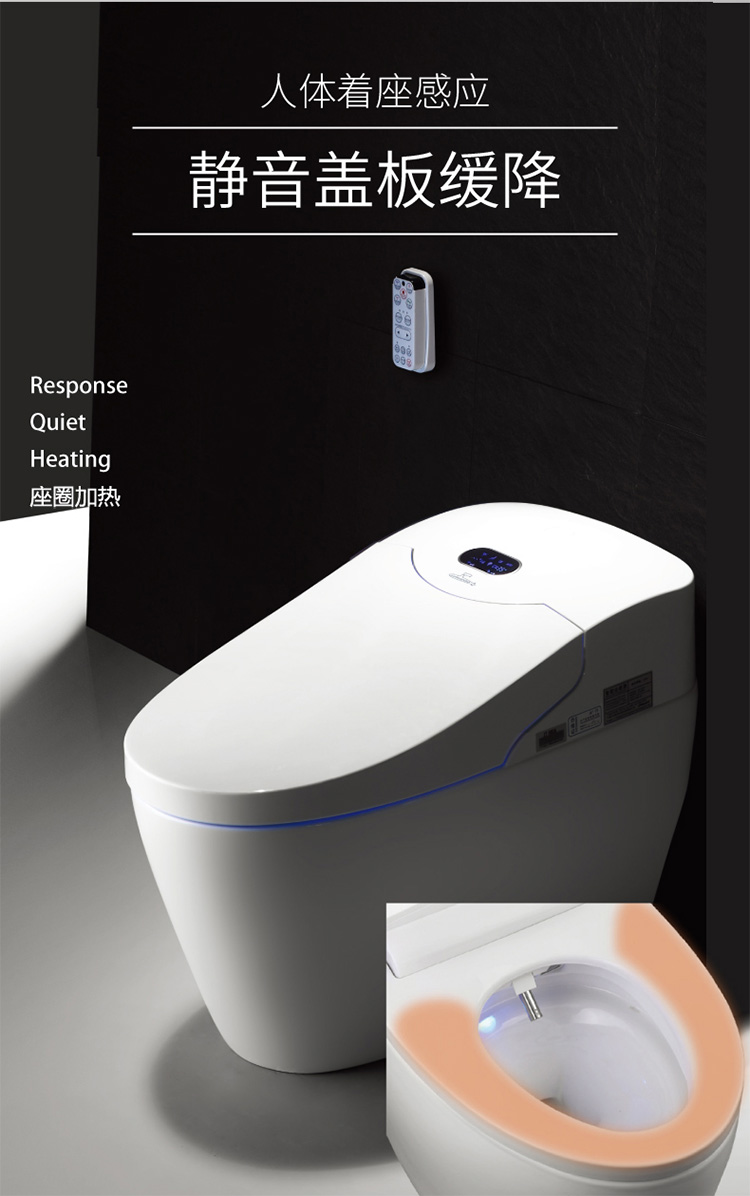 潜水艇(submarine)智能马桶 全自动马桶一体机即热式 自动冲洗妇洗