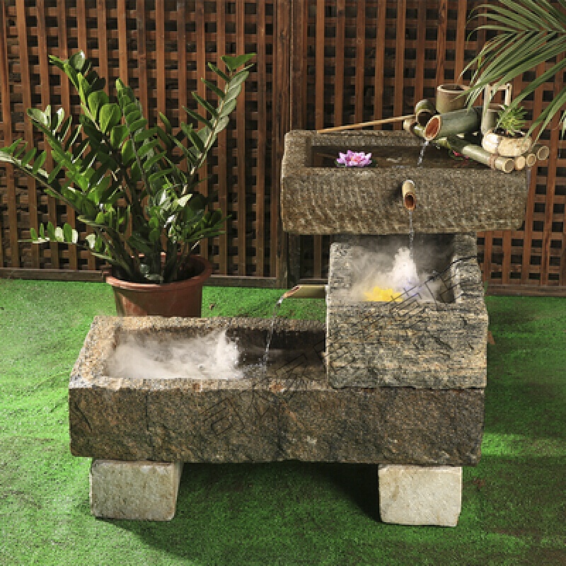 养鱼石槽猪槽马槽庭院大水槽老旧石槽鱼缸石头花盆种花室阳台小石槽