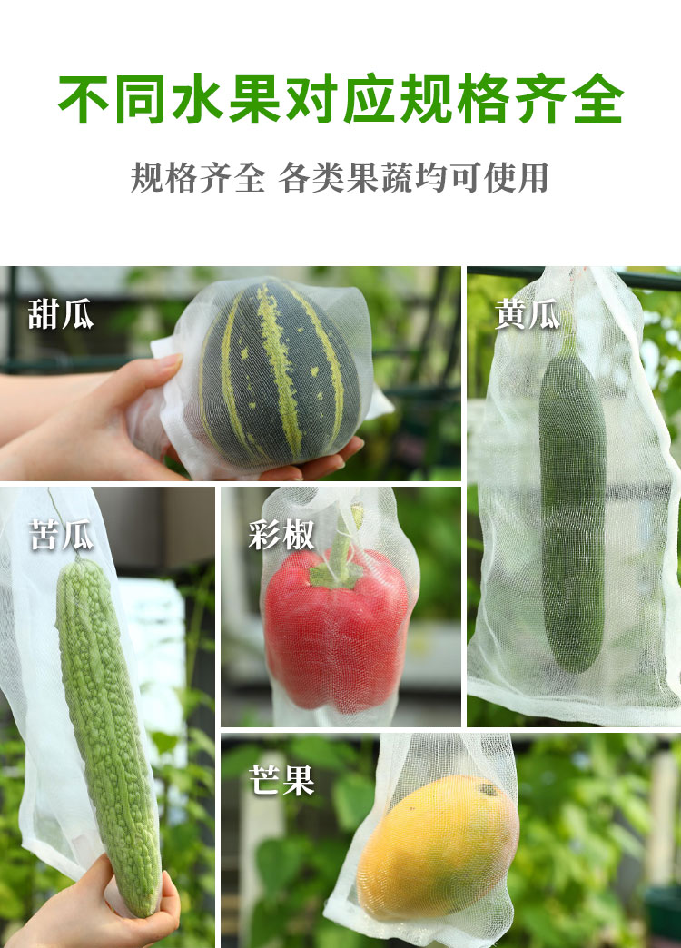 丝瓜西瓜尼龙套袋神器专用保护2530厘米防虫网袋50个黑色火龙果专用