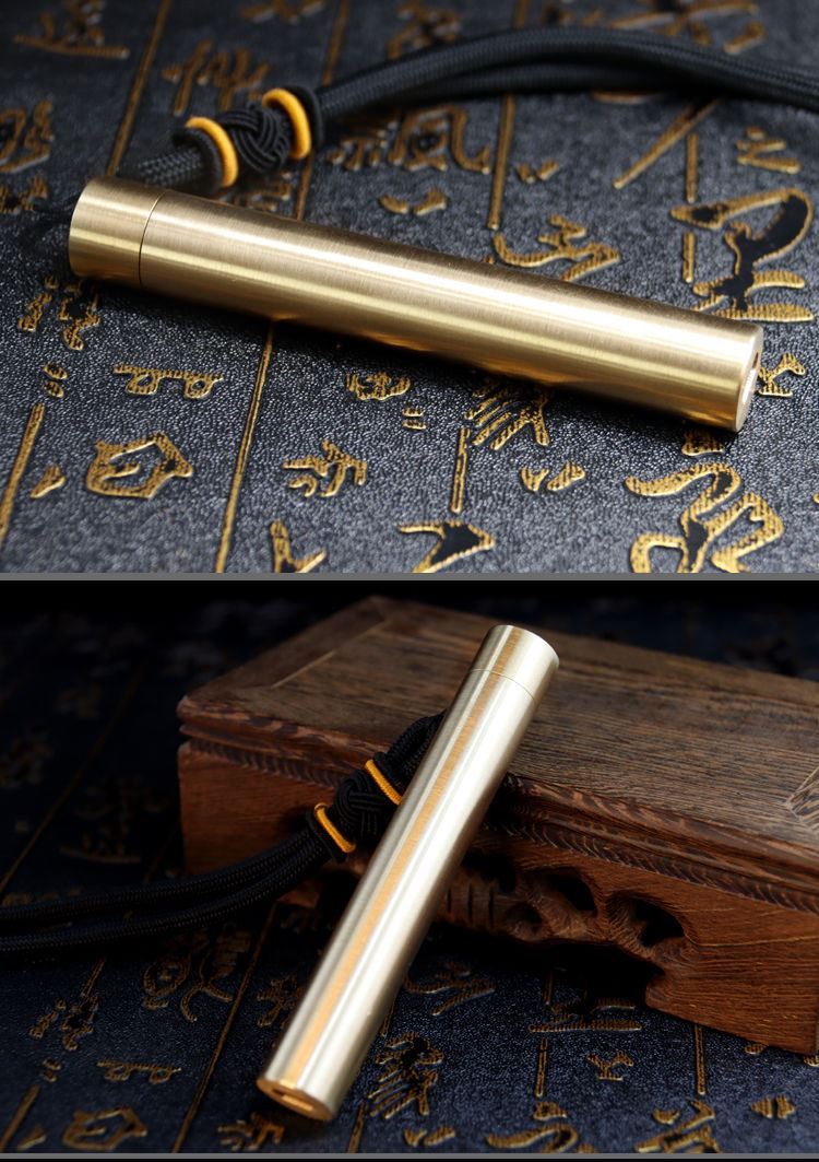 火折子明火古代传统火机纯铜古代老式正宗复古 b64-百福款式【图片