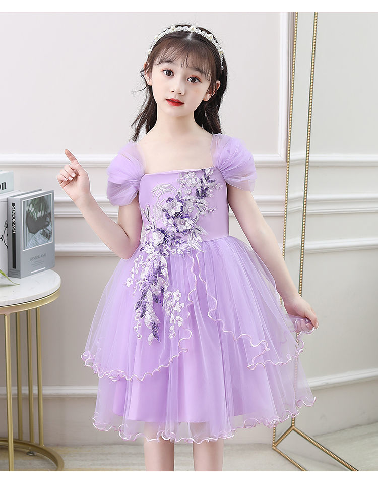 岁夏天公主裙小主持人礼服连衣裙洋气蓬蓬裙背心裙童装女孩好看纱裙