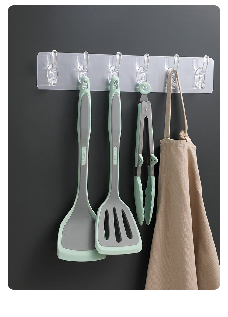 挂钩强力粘胶粘钩免打孔门后厨房浴室墙上联排宿舍毛巾透明挂衣钩透明