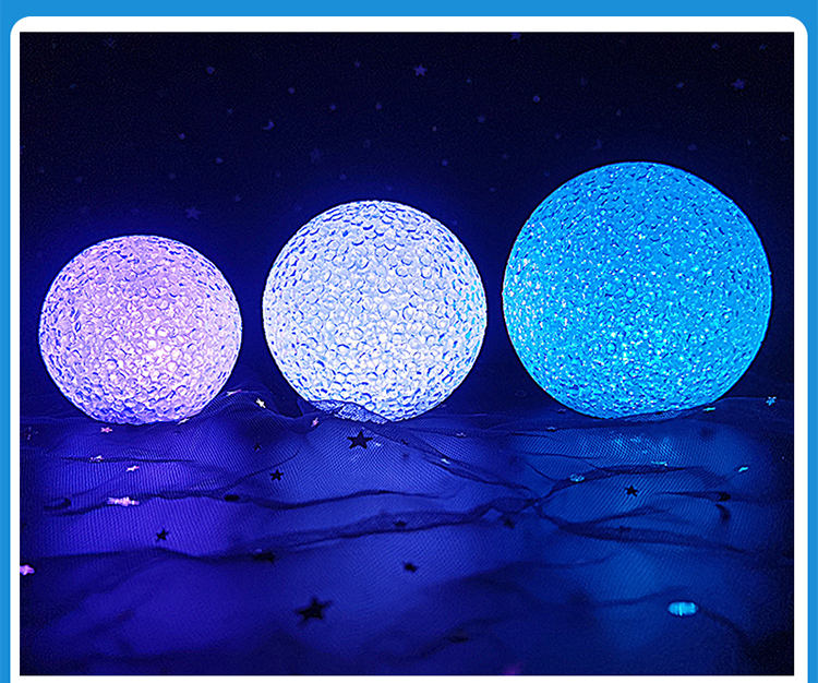 手捧发光圆球灯创意水晶颗粒舞台小孩舞蹈年会演出道具表演大合唱7cm