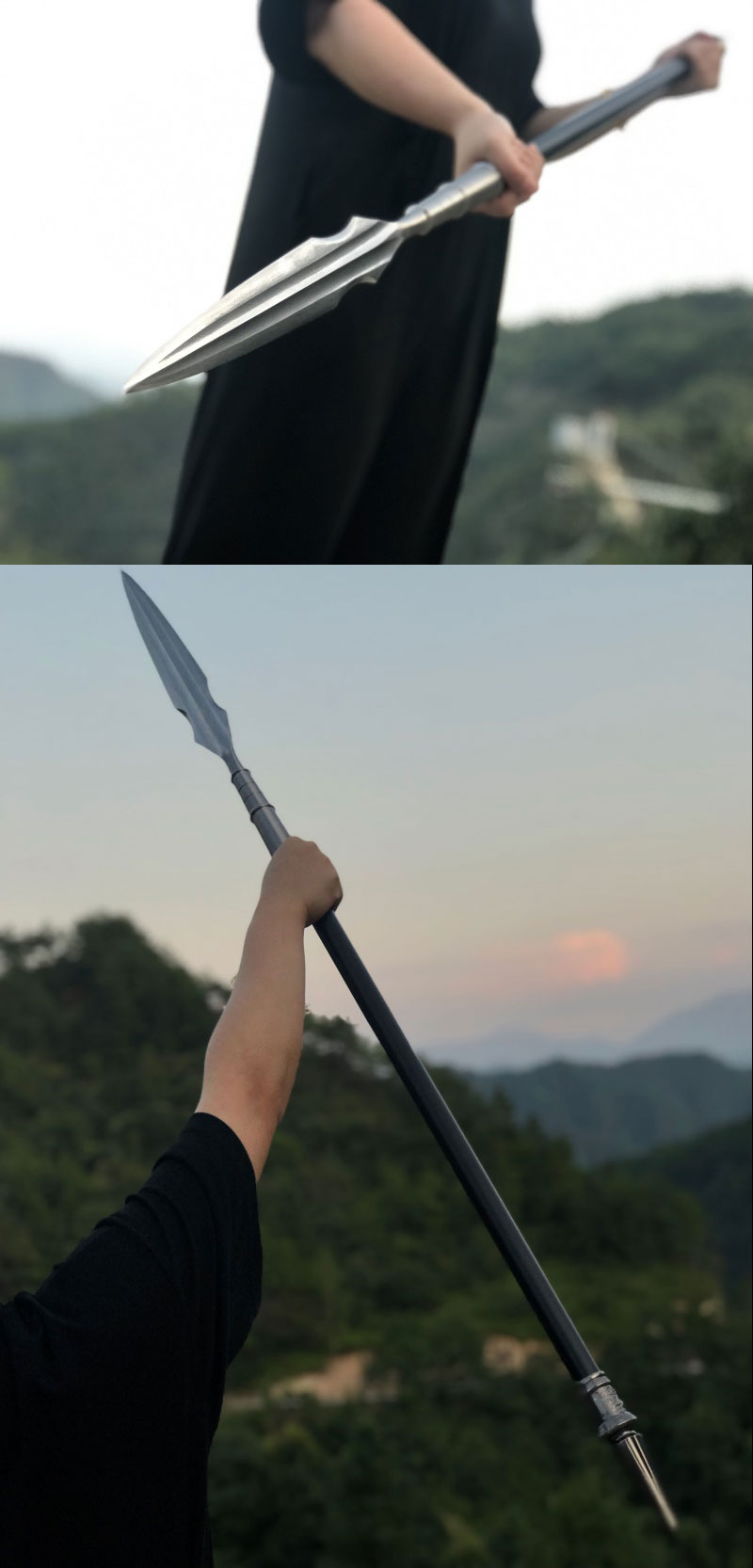 赵云长矛龙泉市霸王炝花纹钢长炝炝头古代冷兵赵云器炝红缨炝未开刃