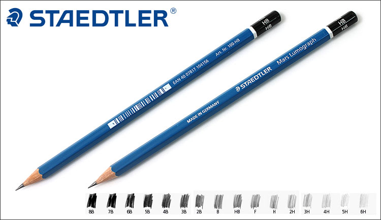 德国staedtler施德楼100蓝杆画图绘图铅笔素描笔f
