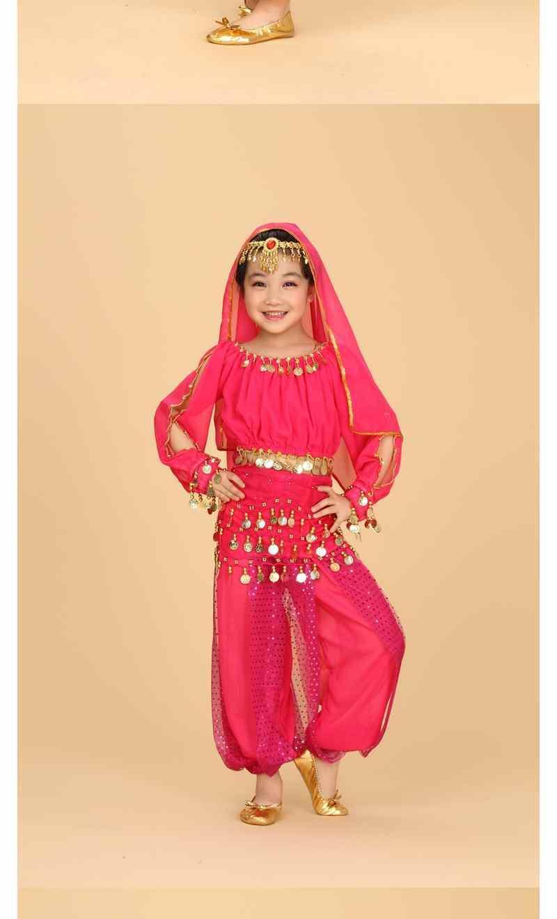 舞服装少儿舞蹈表演儿童肚皮舞套装女童印度舞演出服小孩子表演穿的