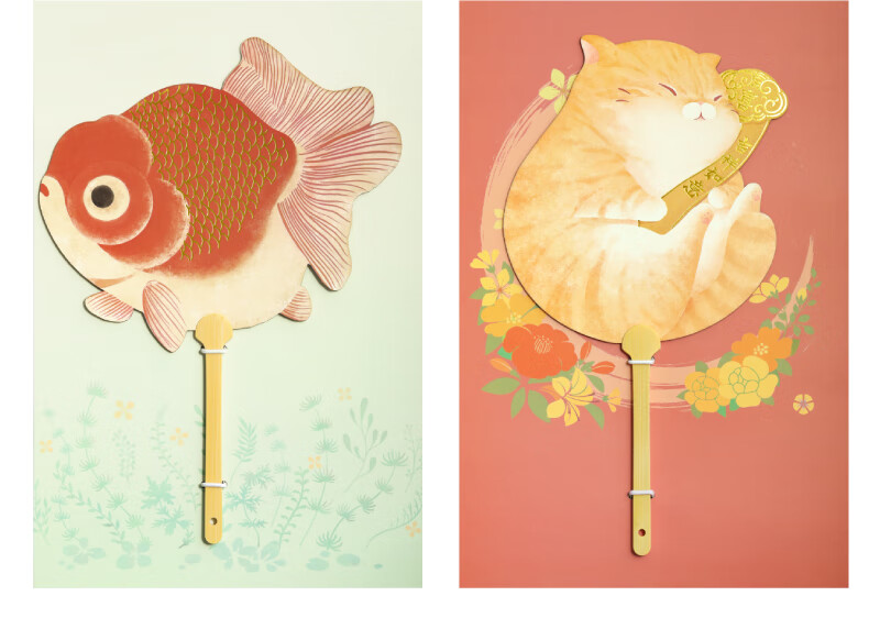 故宫迷你小团扇卡通可爱扇子儿童古风汉服便携女竹柄夏中国风礼物宫廷