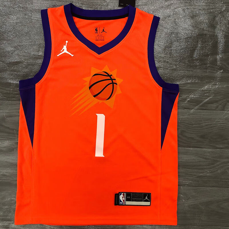 腾讯体育nba同款nba21赛季太阳队篮球服保罗3号球衣艾顿22号橙色篮球