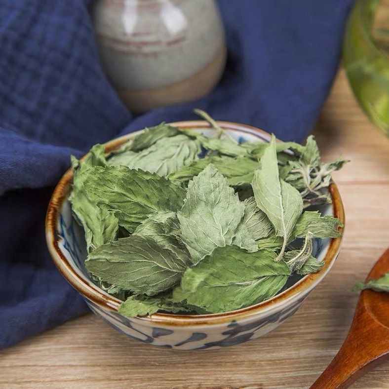 野生新鲜绿薄荷叶泡水清凉饮薄荷叶茶野生中提神干薄荷菜食用楚仲堂