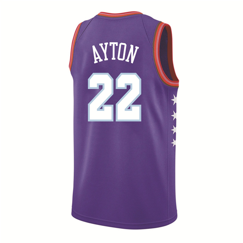 滕讯体育nba全明星2020全新秀赛球迷版球衣男东契奇紫色球衣莫兰特球