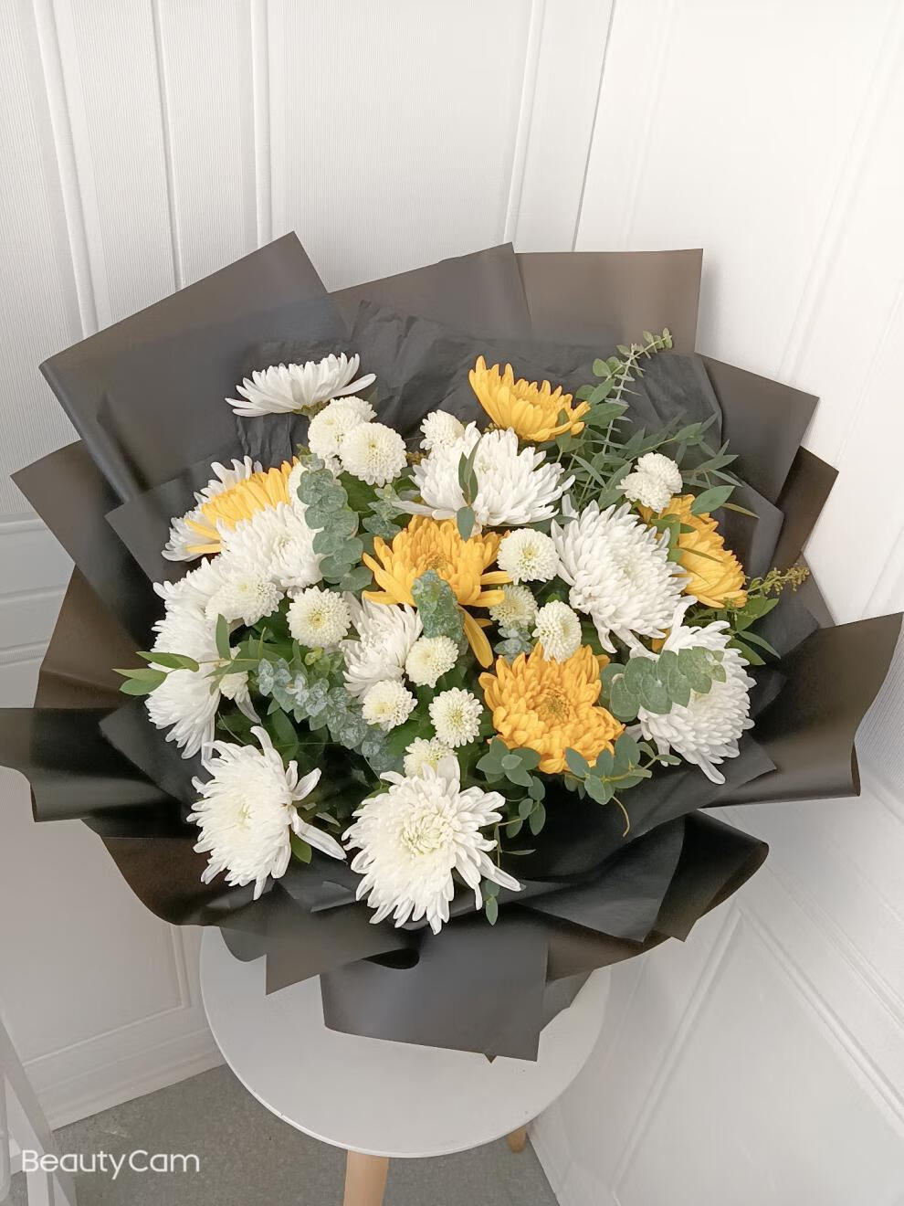 清明节扫墓送花菊花北京上海天津广州同城黄菊白菊花束鲜花11只黄白菊