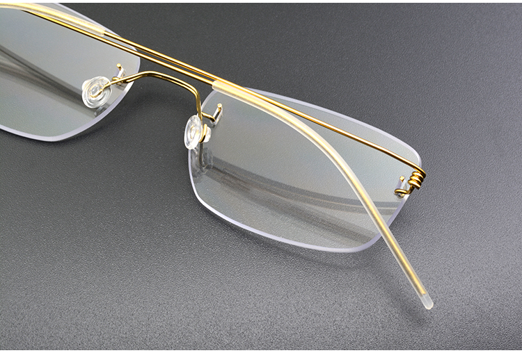 同款男超轻方框纯钛眼镜架388 388金色【配镜可加大镜片尺寸】【图片