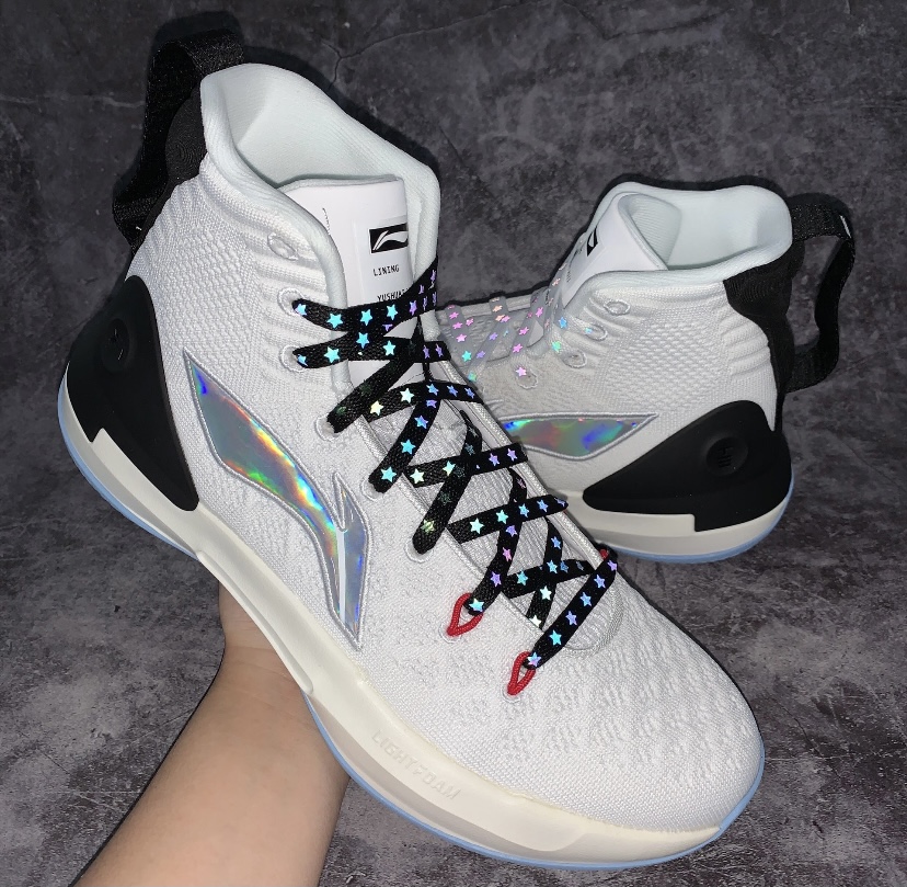 适配 驭帅13 高帮白色圆形鞋带泼蓝色鸳鸯半圆鞋绳 【银色pu鞋带