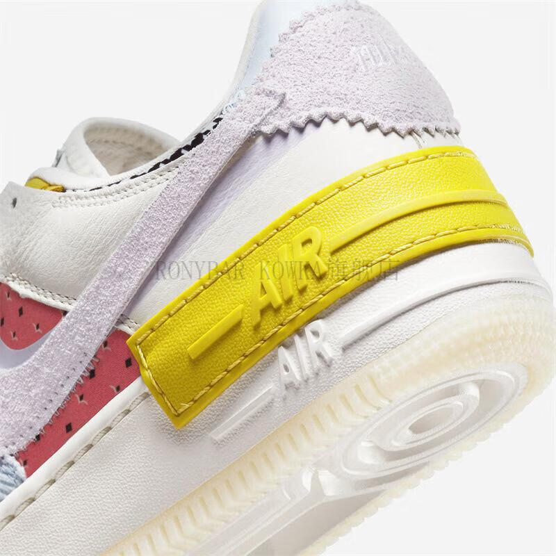 【严选好物】 af1空军一号彩色材质拼接女子运动板鞋 dm8076-100 35.
