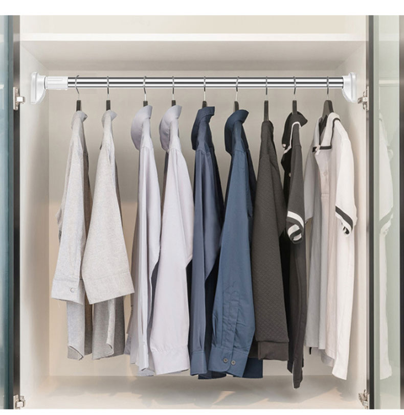 挂衣服的杆子衣柜挂衣杆伸缩杆横杆免打孔杆子晾衣杆学生宿舍挂衣服
