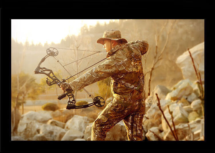 弓努獵弓射程300滑輪弓反曲弓傳統弓武神聖弓箭競技弓70磅重弓射擊