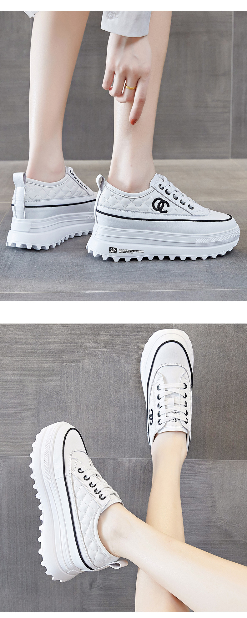 乔丹(中国)专卖mcr jodn小个子内增高小白鞋女2022年欧洲站新款厚底