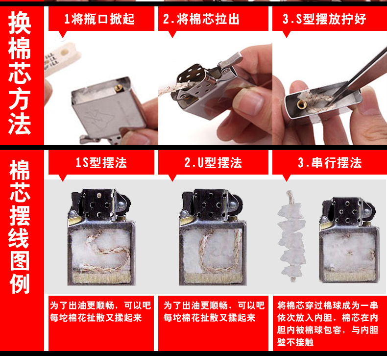 左罗新款打火机zorro佐罗煤油打火机专用油套装原装耗材包火石棉芯火