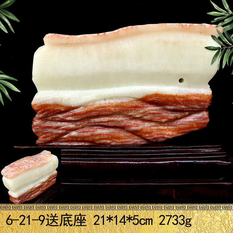 猪肉石观赏石天然玉石肉石广西柳州红烧肉腊肉奇石家居摆件水晶肉丁两
