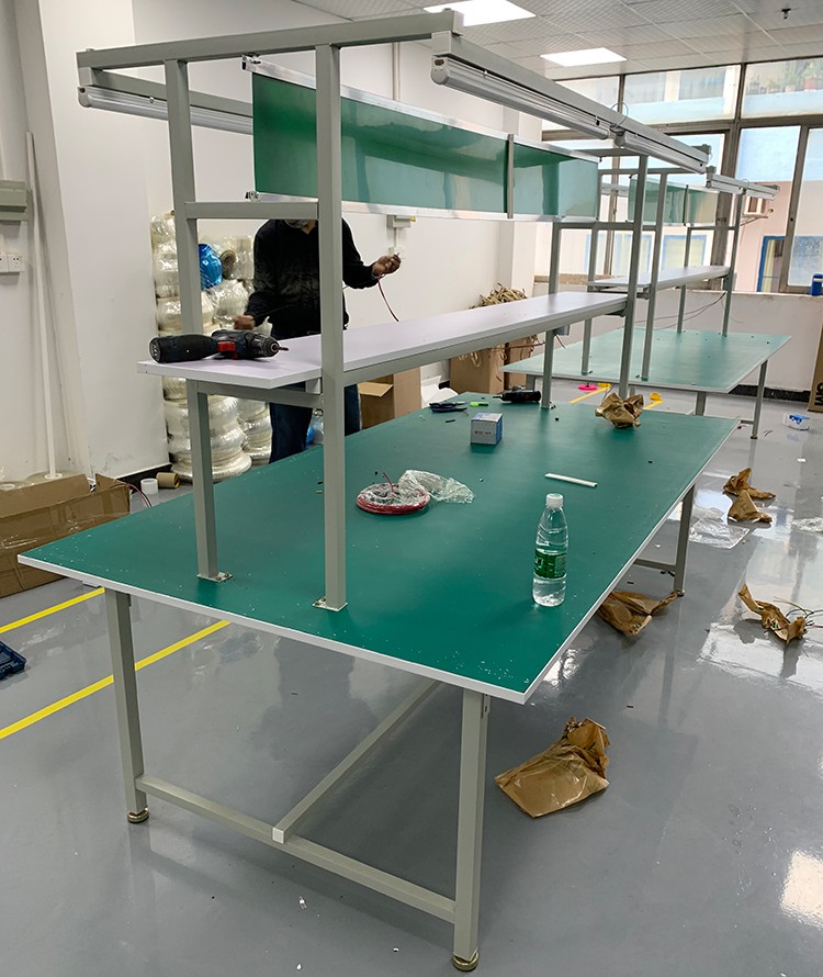 60电子厂工作台操作台车间生产流水线工厂装配维修打包装台桌01桌子