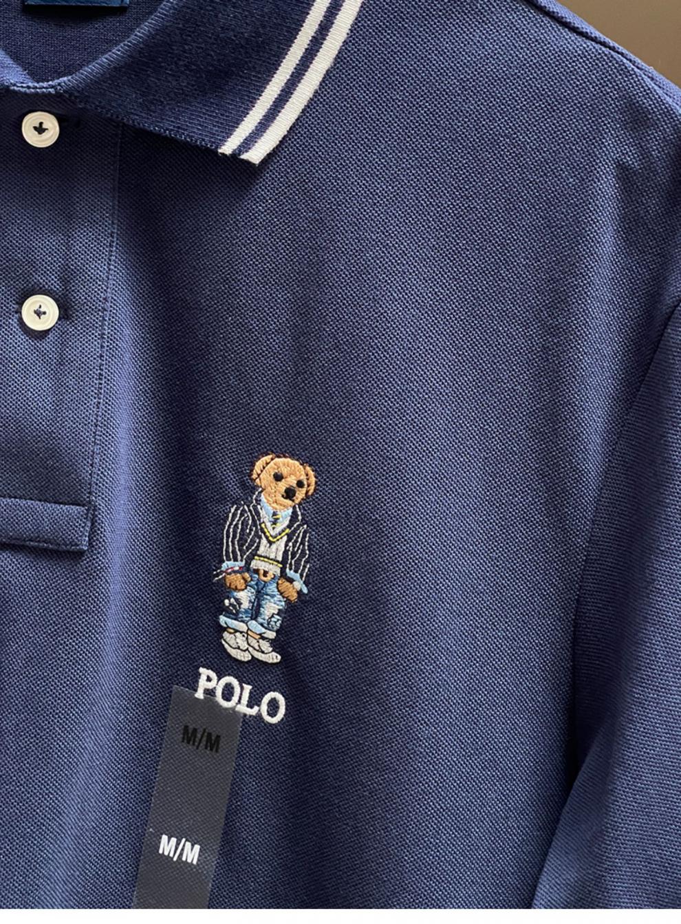 美国拉夫·劳伦小熊标男装ph lauren短袖修身polo衫保罗撞色翻领衫