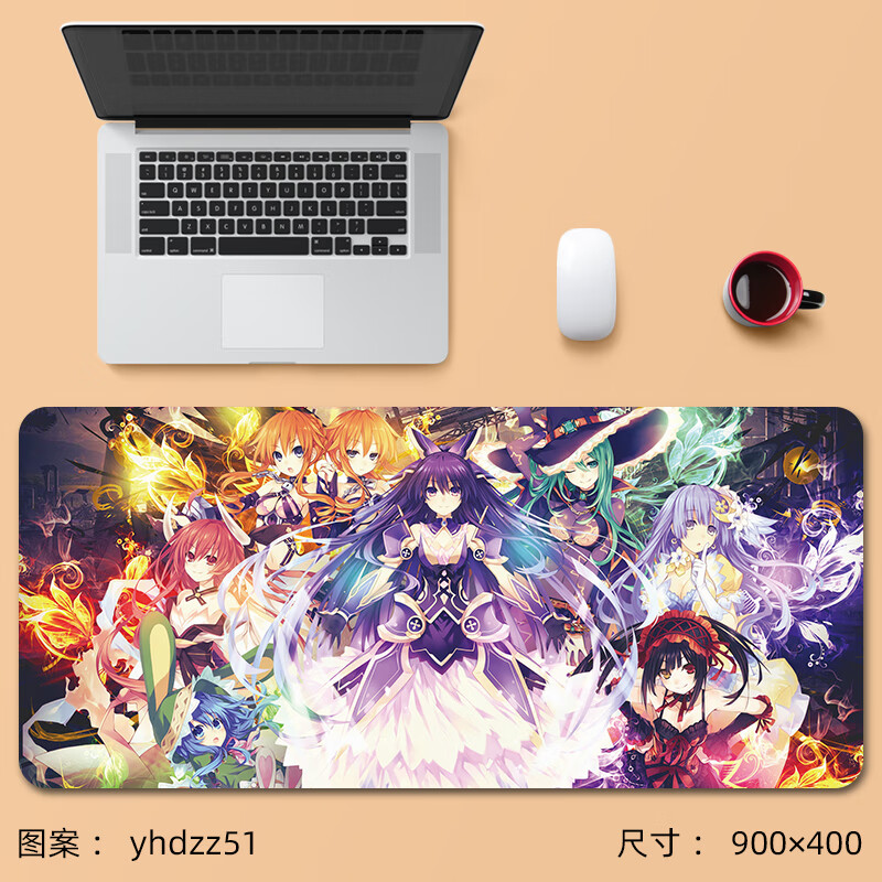 约会大作战可爱美女动漫鼠标垫超大加长大小号夜刀神十香天香时崎狂三