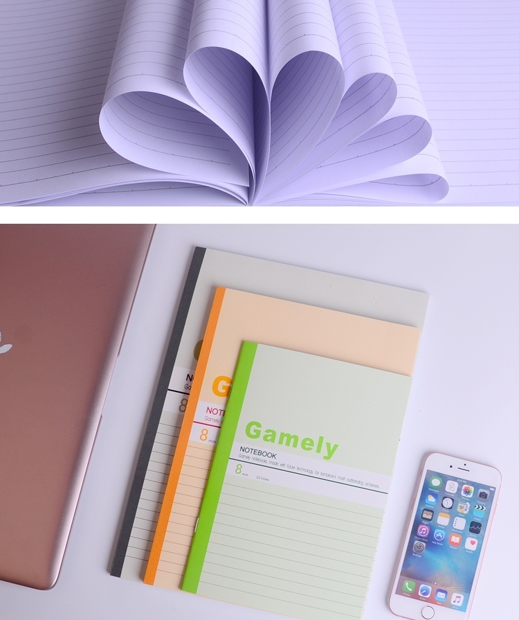 a4b5a5100页软皮抄单行软抄商务笔记本记事本学生作业本便条本 10本装