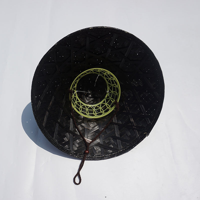 斗笠竹编斗笠黑色侠客蓑衣帽武侠影视拍摄舞蹈表演双色古风道具防晒帽