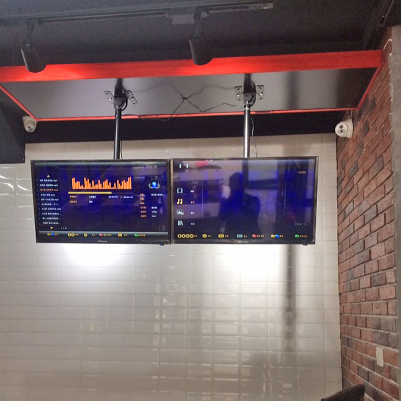 电视机吊架拼接双屏三屏悬挂架液晶拼接吊架天花板吊顶架324550寸