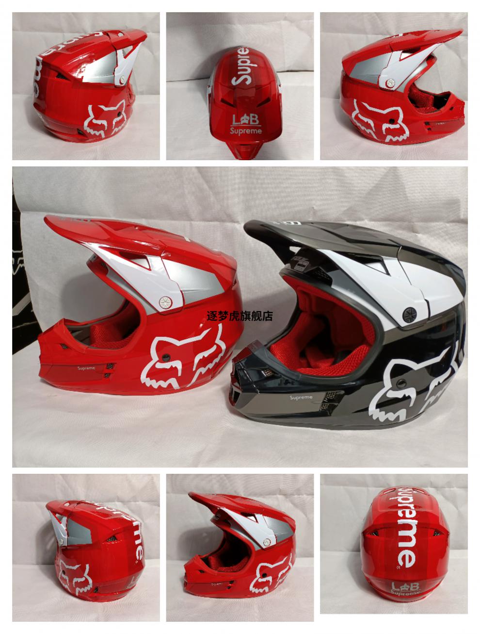 fox头盔越野盔美国fox越野摩托车联名款v1atv林道穿越耐力男女四季