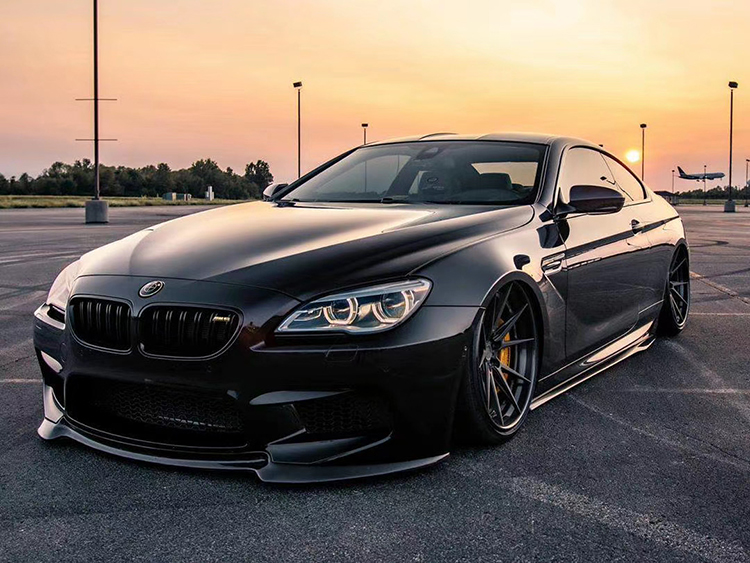 适用于f06 f13宝马6系改装m6前杠包围碳纤维v款前唇侧裙后唇尾翼 v款