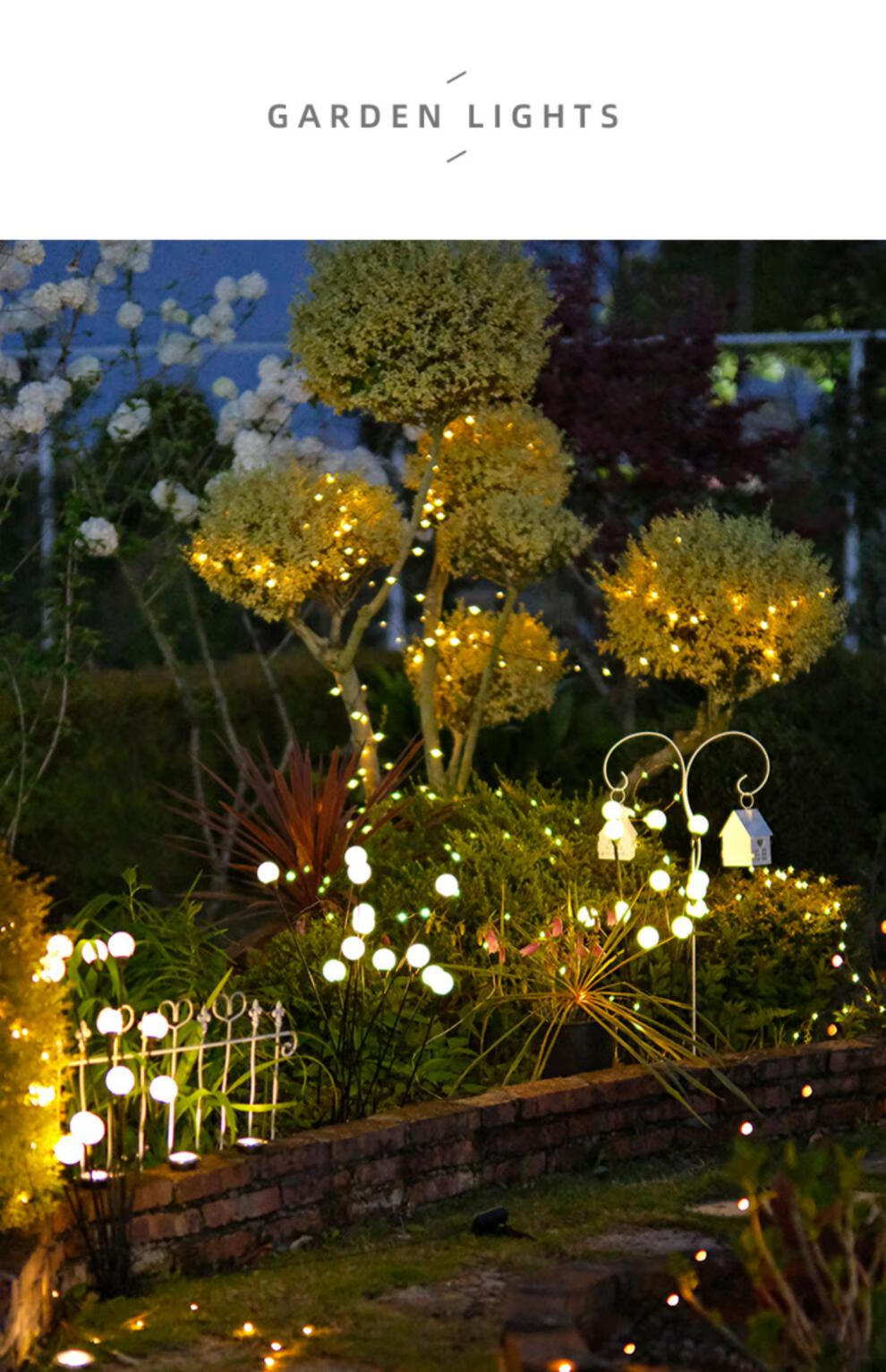 太阳能户外庭院灯家用新款花园景观草坪蒲公英发光圆球装饰氛围灯2组