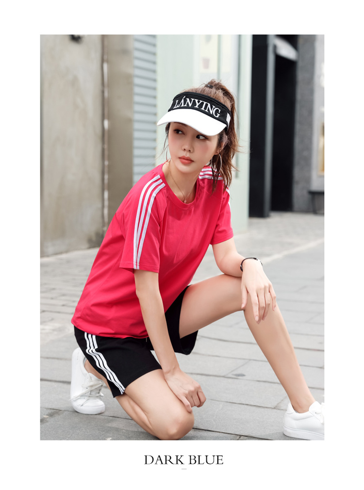 中考运动服套装学生女体育考试训练短袖短裤夏季女生宽松衣服初中学生