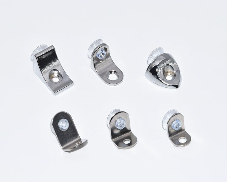 玻璃托架支撑托支架层板托橱柜衣柜玻璃活动酒柜隔板钉固定配件黑色胶