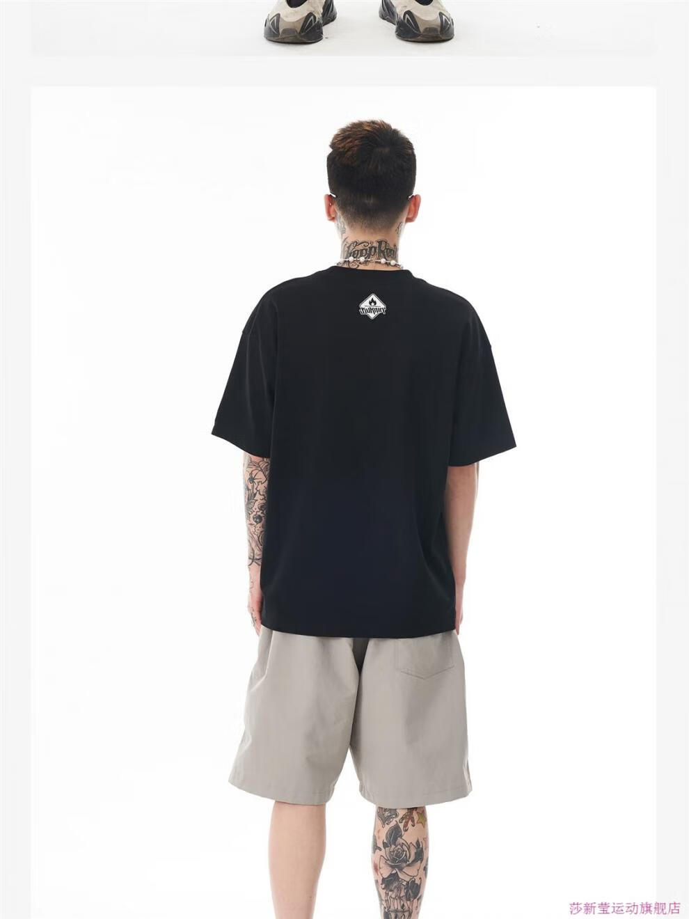 burnin*槟榔妹-泡沫t宽松多色圆领印花短袖t恤夏季男女打底衫 拥抱