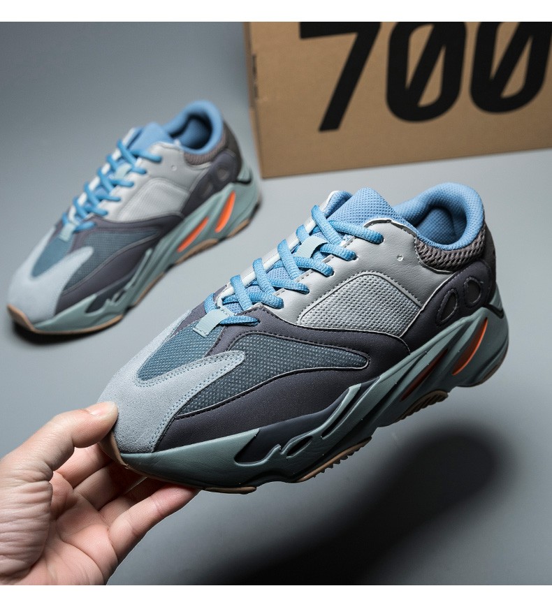 椰子鞋男夏季男鞋700莆田鞋子休闲运动鞋男士跑步鞋v3 真爆初代灰 36