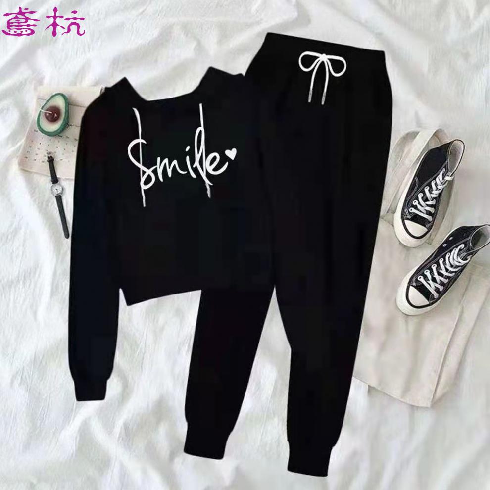 特别特insis女装aritziatna套装女学生春秋季休闲连帽卫衣女哈伦裤两