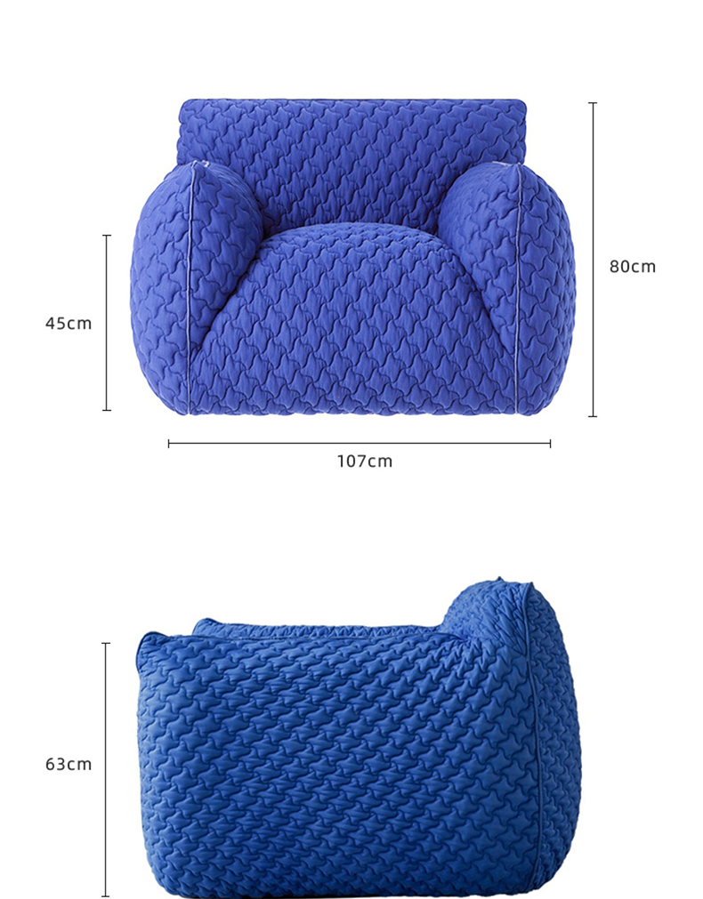 【闪电发货】蓝胖子沙发 蓝胖子二三人沙发北欧设计懒椅客厅网红简约