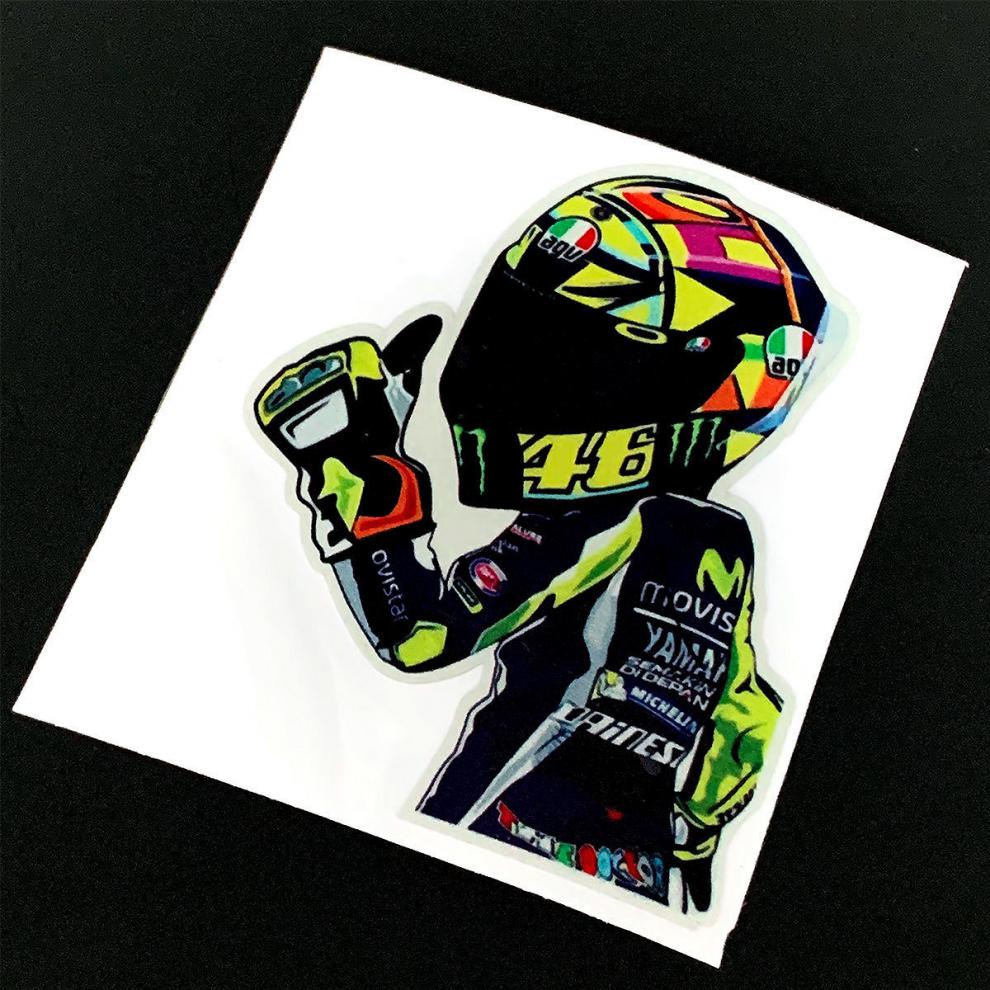 agv rossi罗西头盔贴纸46号摩托车贴纸防水反光贴花3m改装赛车贴 a