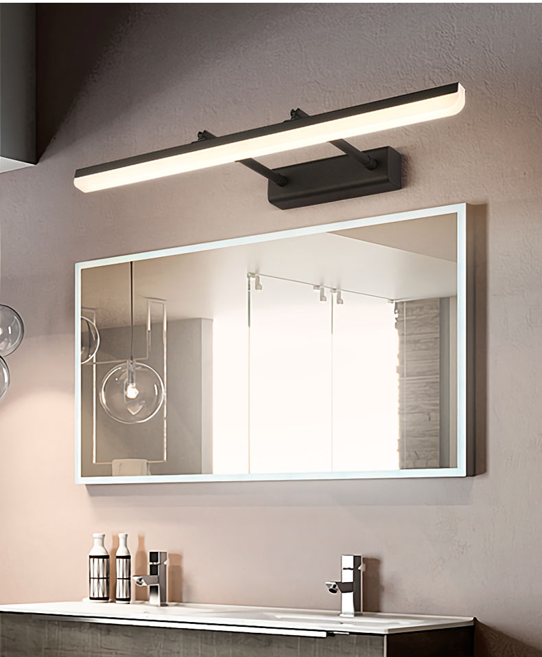 镜前灯led浴室卫生间镜柜镜灯简约现代梳妆台可伸缩长短镜子灯铁艺