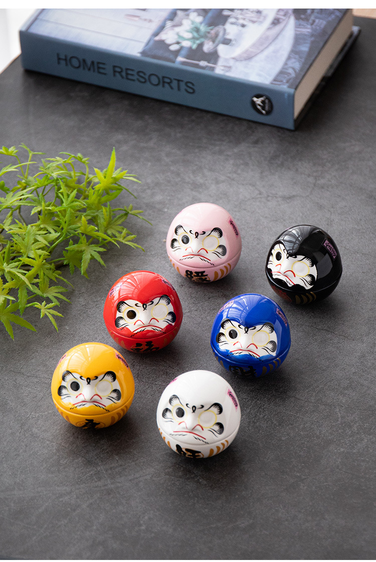 陶瓷不倒翁达摩不倒翁猫日式杂货寿司料理店装饰品日本摆件陶瓷家居