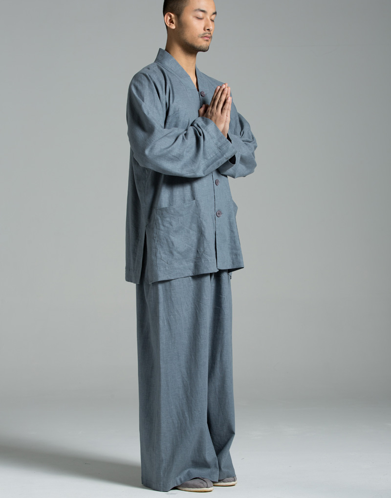 僧服和尚出家人穿的慈缘棉麻僧服装新品日本水洗亚麻凉透气褂套装xs
