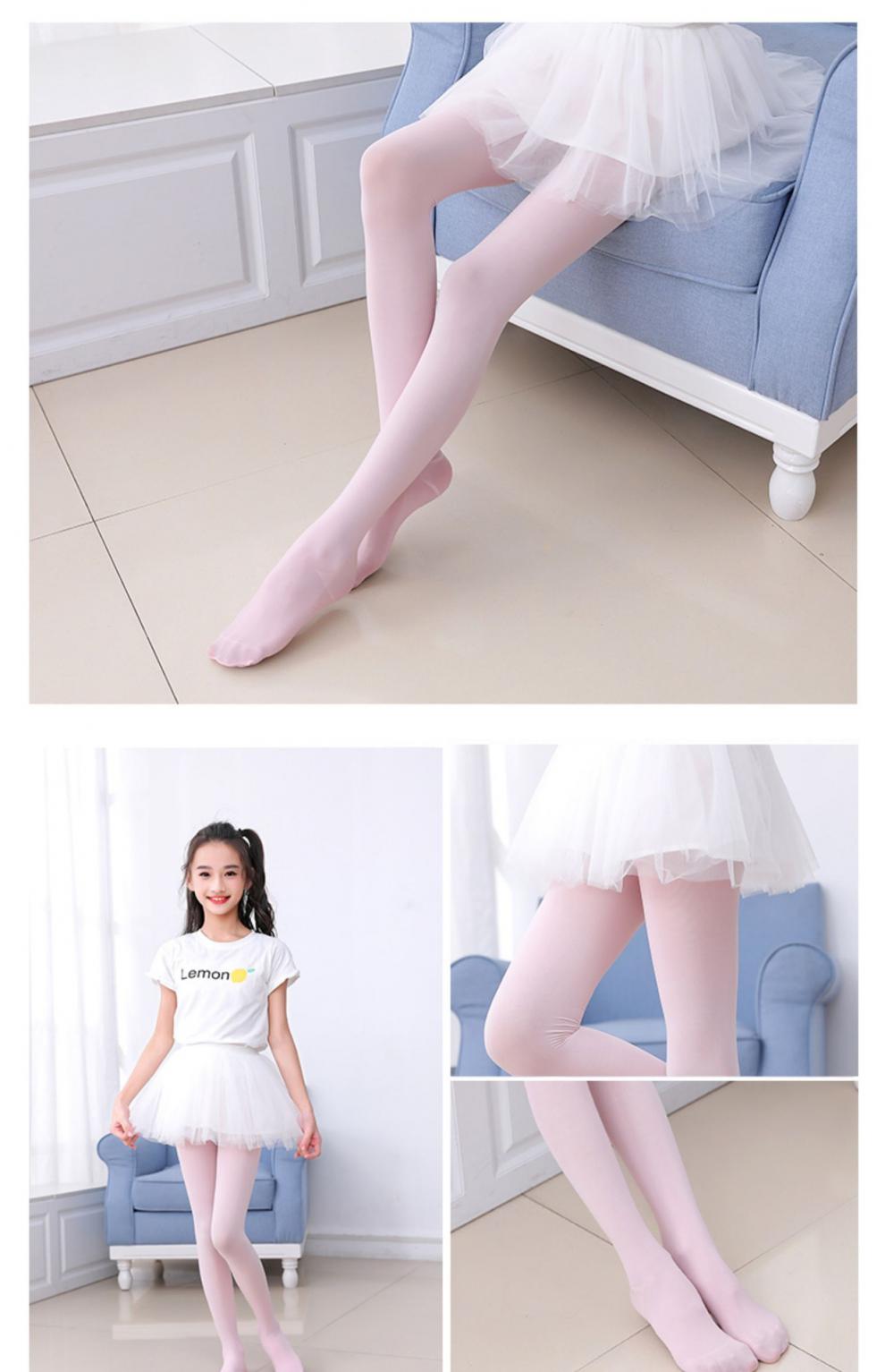 儿童舞蹈袜跳舞袜练功用白色肉色黑色薄款丝袜打底裤袜芭蕾舞袜3双装