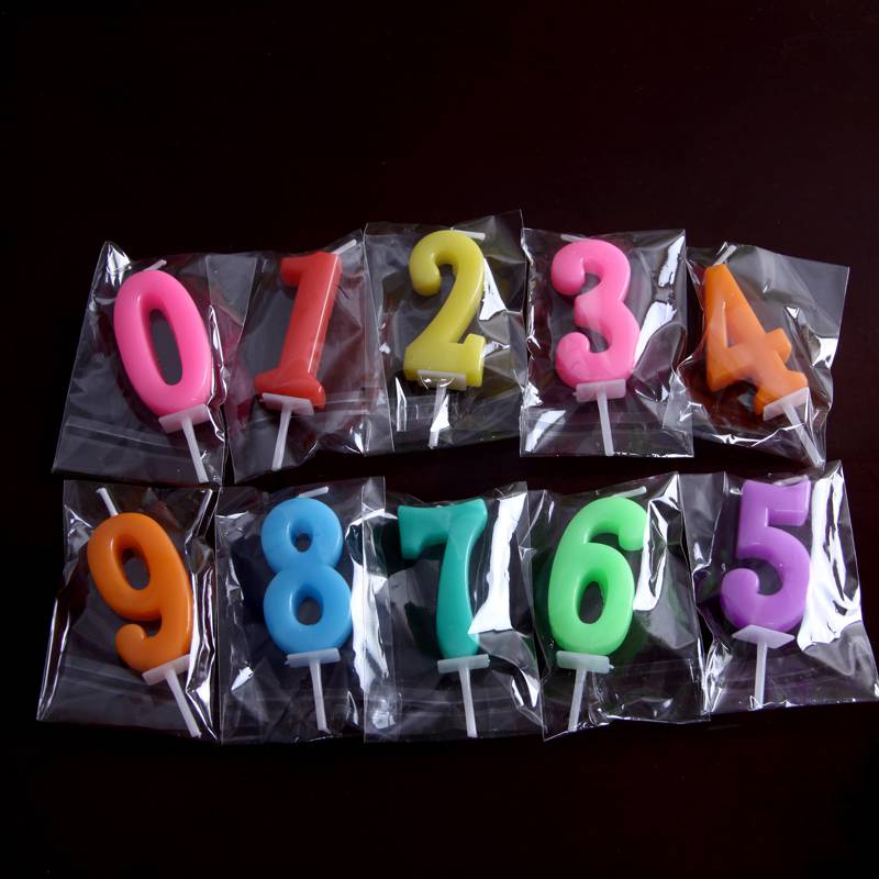 生日蜡烛数字 儿童周岁生日蜡烛派对蛋糕用品 创意金色数字蜡烛 浪漫