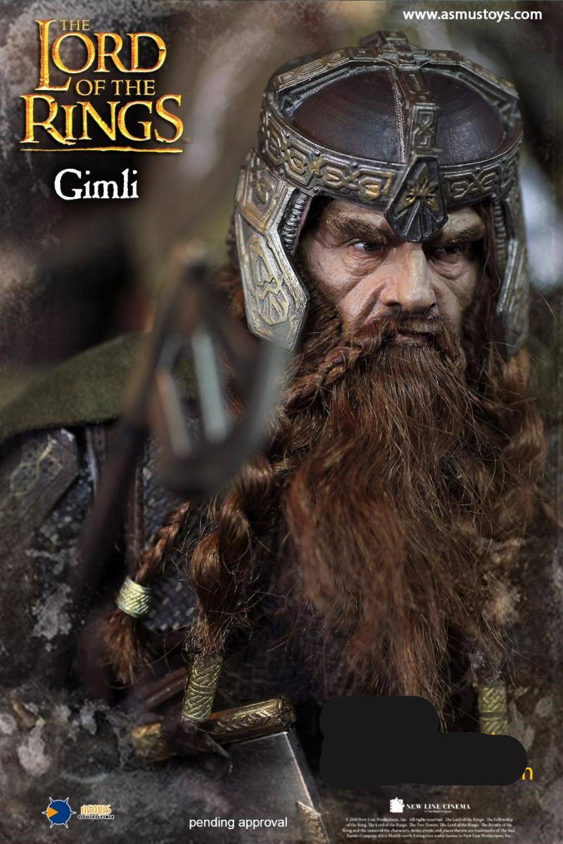 16 矮人王 魔戒指环王周边asmus toys 金雳 吉姆利 gimli 兵人 全新