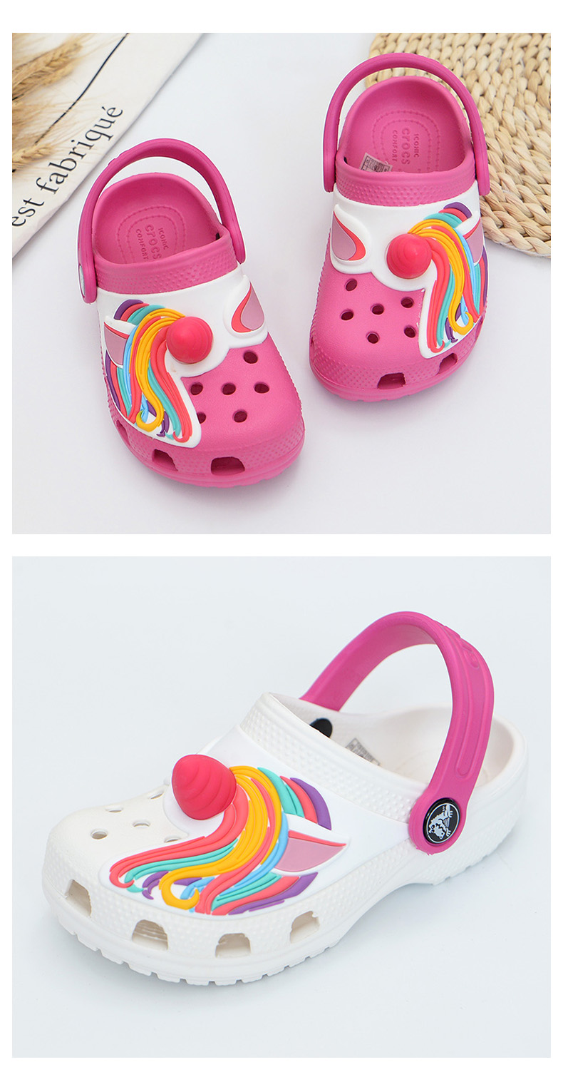 洞洞鞋cross儿童cross卡通凉拖鞋儿童洞洞鞋男童女童蜘蛛侠沙滩鞋包头