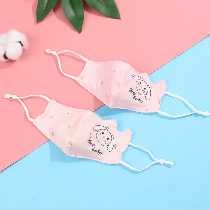 薄款宝宝小童透气冰丝儿童可洗口罩3幼儿开口棉男宝3个装03岁可调节