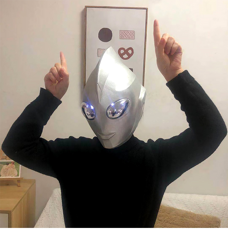 奥特曼怪兽头套 奥特曼头套cos可穿戴仿真发光迪迦儿童怪兽搞怪面具全