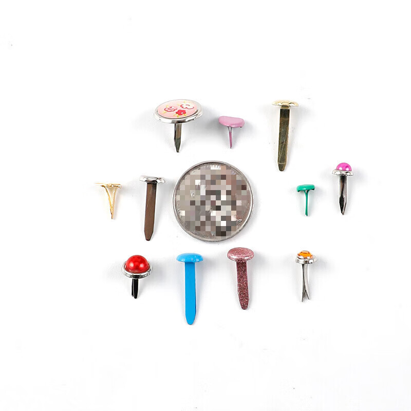 两脚钉双脚钉手工美术分脚钉羊角钉书钉子图案二角钉儿童diy材料打孔